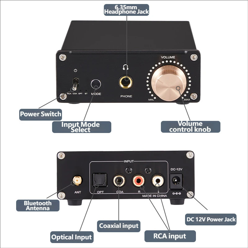 YJCO A938 DAC, Penguat Headpho - Headphone Amplifier Dac ulasan dan harga